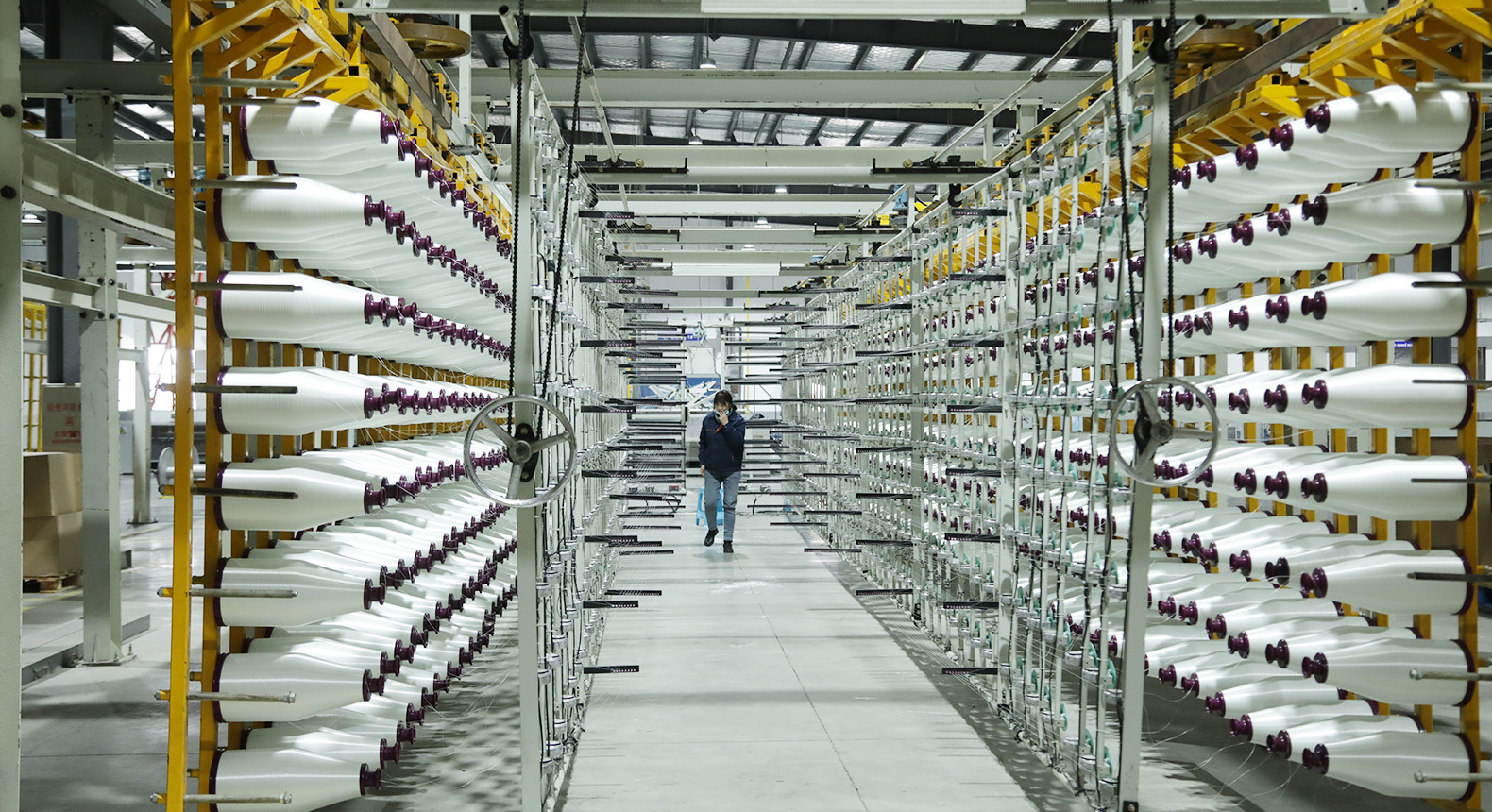 Producción de telas de fibra de vidrio